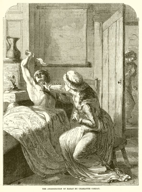 Die Ermordung von Marat durch Charlotte Corday von English School