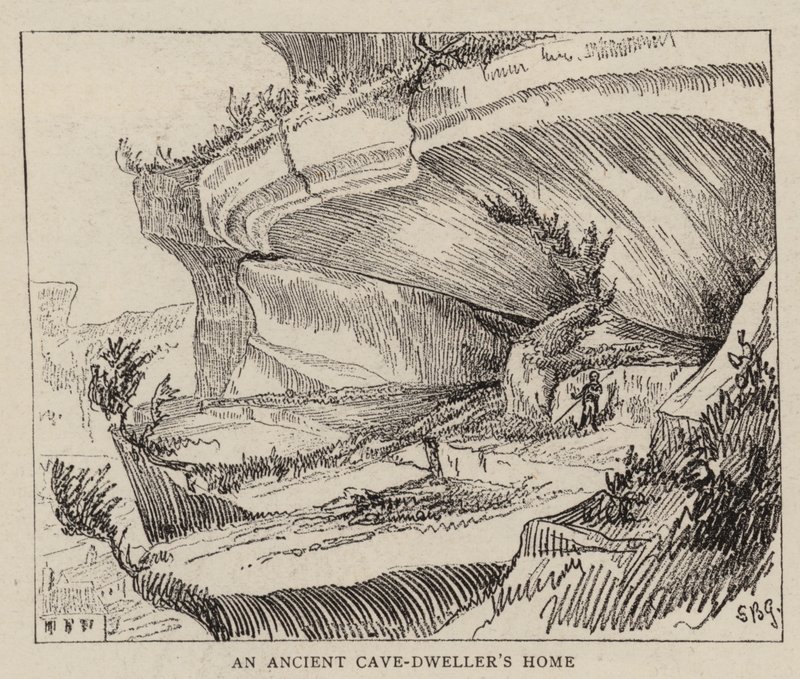 Die Höhlenbewohner der Vézère (Gravur) von English School
