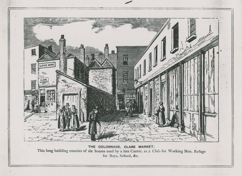 Die Kolonnade, Clare Market, London von English School
