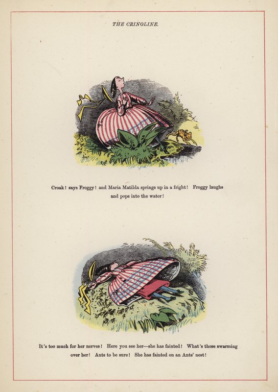 Die Krinoline (Farblithografie) von English School