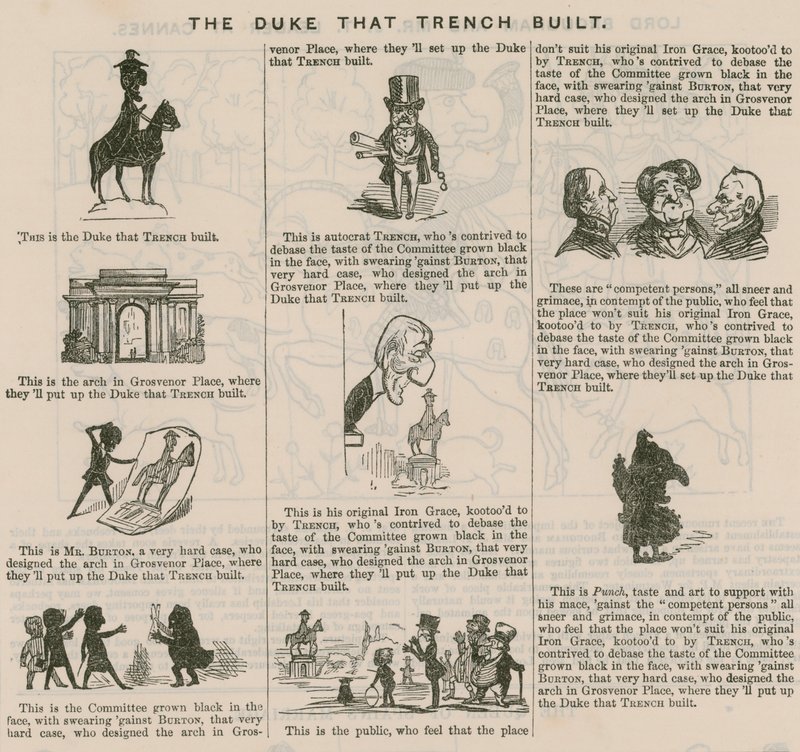 Der Herzog, den Trench baute; aus Punch, 1846 von English School