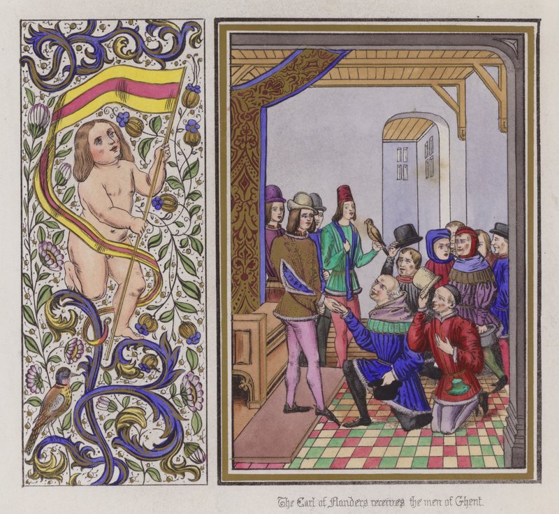 Der Graf von Flandern empfängt die Männer von Gent von English School