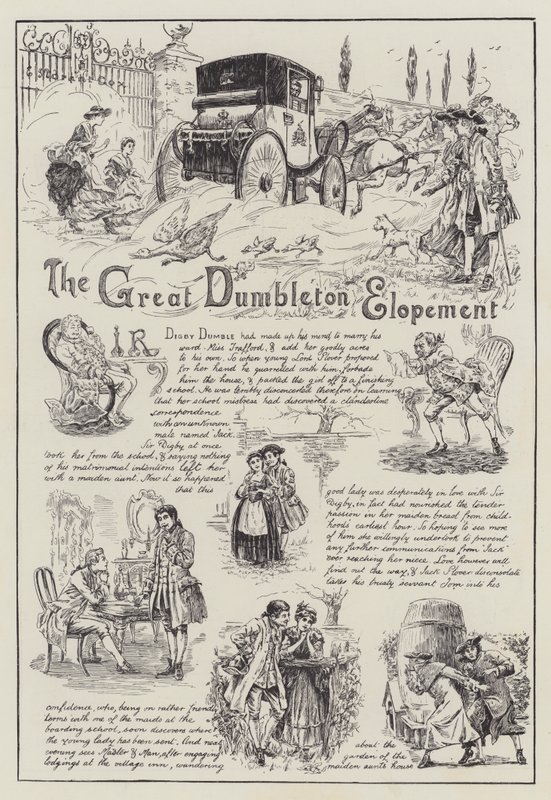 Die große Dumbleton-Flucht (Gravur) von English School