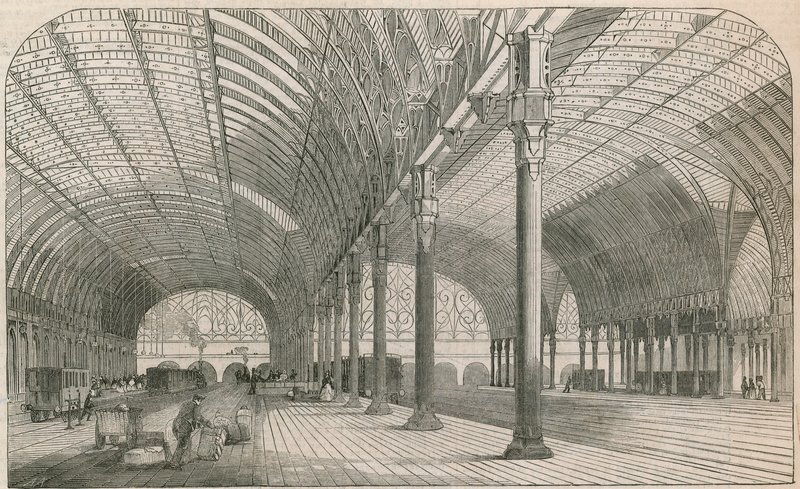 Das neue Terminal der Great Western Railway in Paddington von English School