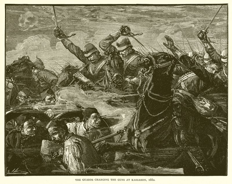 Die Garden stürmen die Kanonen bei Kassassin, 1882 von English School