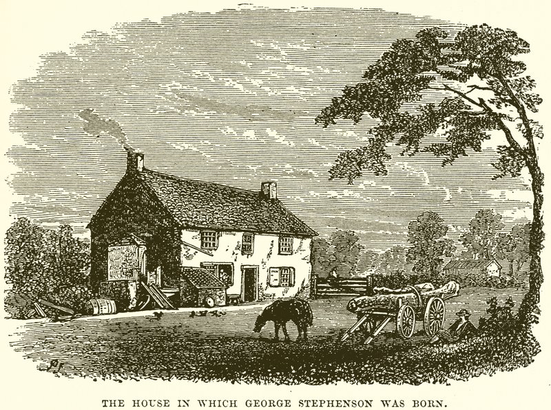 Das Haus, in dem George Stephenson geboren wurde von English School
