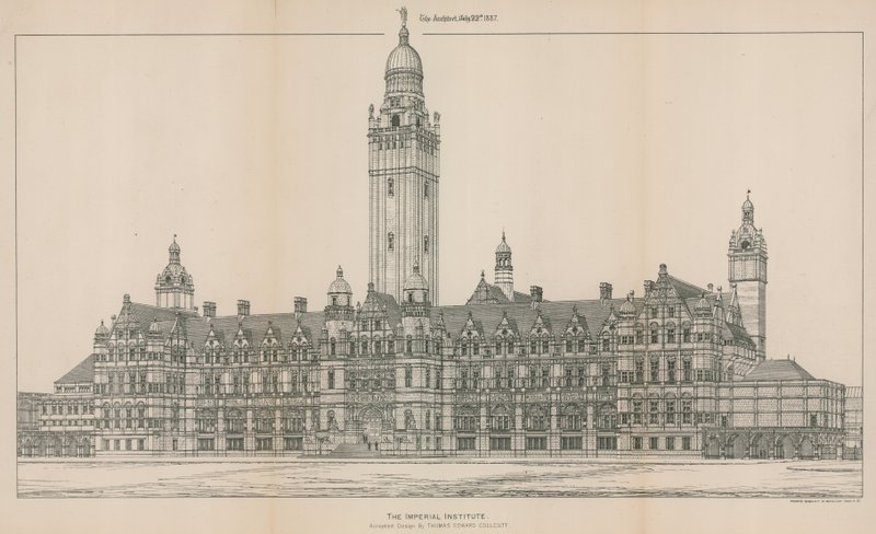 Das Imperial Institute: Der angenommene Entwurf von Thomas Edward Collcutt von English School