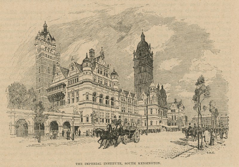 Das Imperial Institute des Vereinigten Königreichs, der Kolonien und Indiens, South Kensington, London von English School