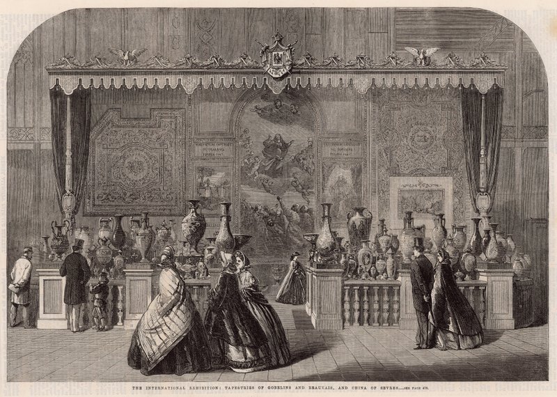 Die Internationale Ausstellung; Gobelins- und Beauvais-Tapisserien und Sevres-Porzellan von English School