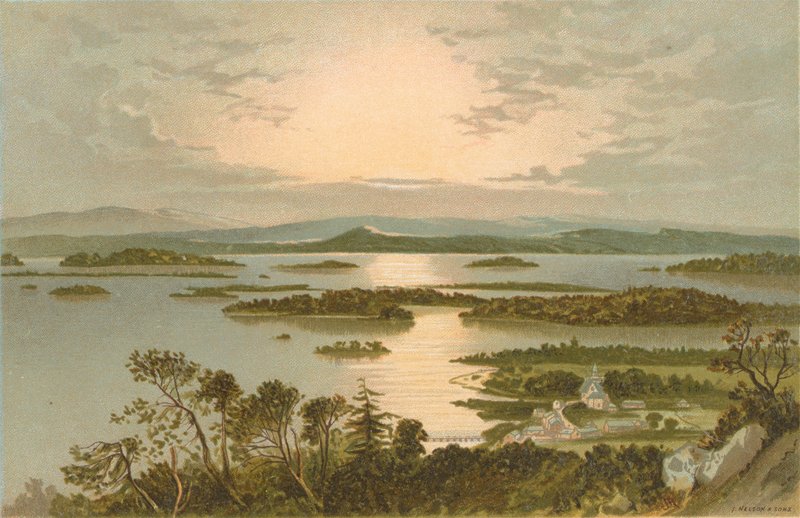 Die Inseln, Loch Lomond - Von oberhalb Luss von English School