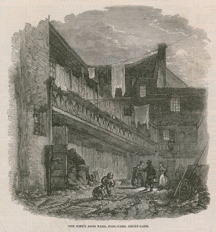 Der Kings Arms Yard, Coal Yard, Drury Lane von English School