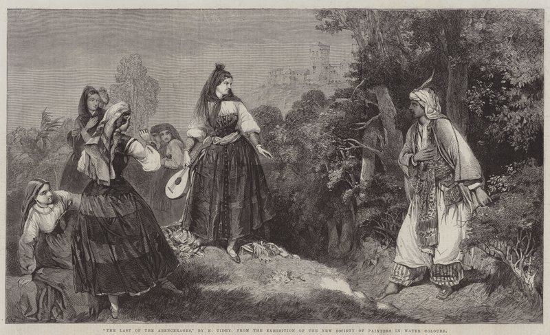 "Der letzte der Abencerages," aus der Ausstellung der New Society of Painters in Water Colours von English School