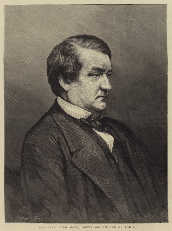 Der verstorbene Lord Mayo, Generalgouverneur von Indien (Stich) von English School