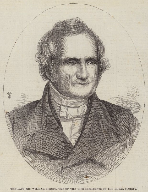 Der verstorbene Mr. William Spence, einer der Vizepräsidenten der Royal Society (Stich) von English School