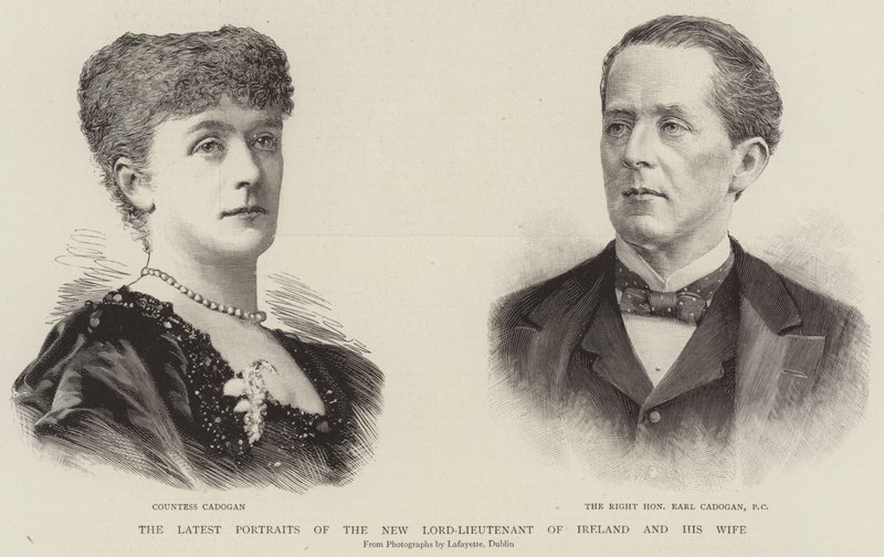 Die neuesten Porträts des neuen Lord-Lieutenant von Irland und seiner Frau (Stich) von English School