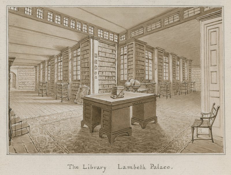 Die Bibliothek, Lambeth Palace, London von English School
