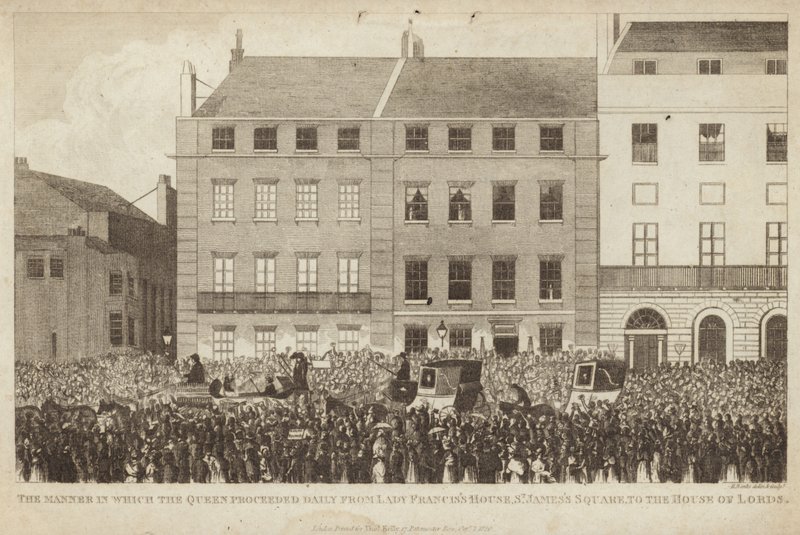 Die Art und Weise, wie die Königin täglich vom Haus der Lady Francis ausging von English School