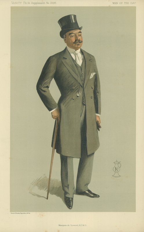 Der Marquis de Soveral, Karikatur aus der Vanity Fair Zeitschrift, 13. November 1912 von English School
