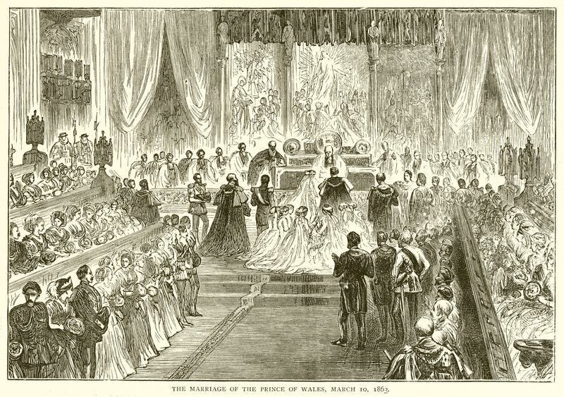 Die Hochzeit des Prinzen von Wales, 10. März 1863 von English School