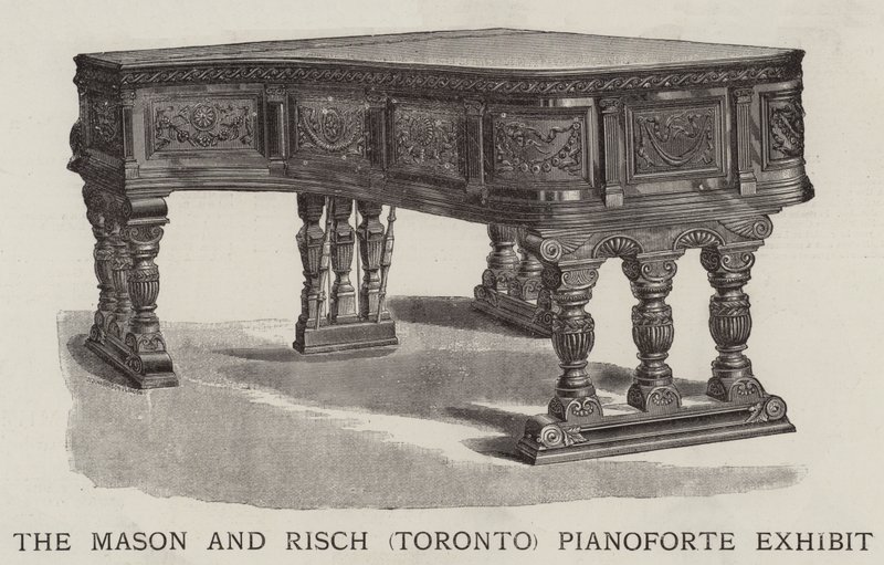 Die Mason und Risch (Toronto) Klavierausstellung (Gravur) von English School
