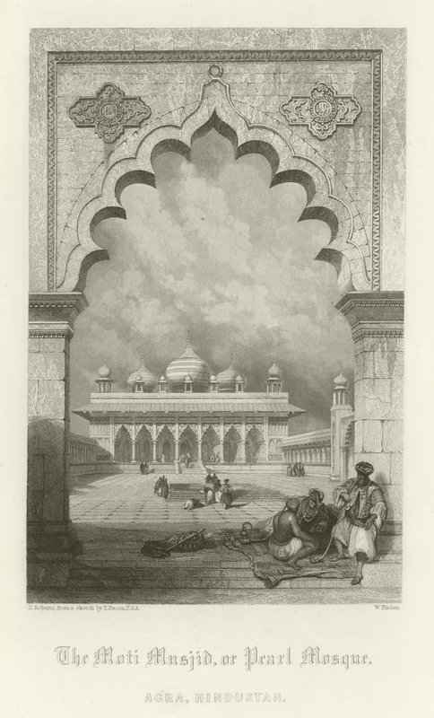 Die Moti Masjid oder Perlenmoschee, Agra, Indien von English School