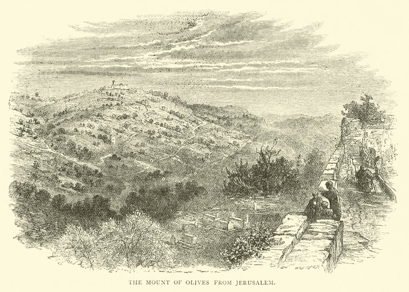 Der Ölberg von Jerusalem aus von English School