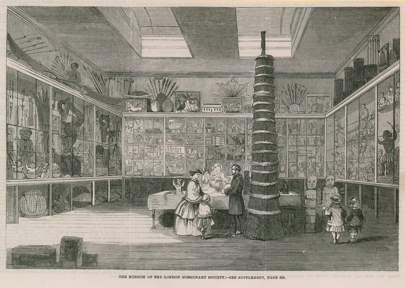 Das Museum der London Missionary Society, veröffentlicht in der Illustrated London News, 25. Juni 1859 von English School
