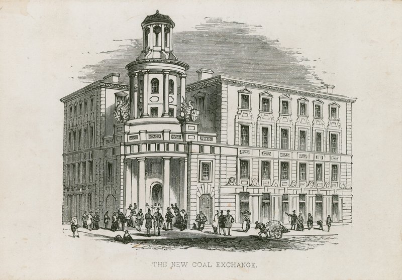 Die neue Kohlenbörse, Thames Street von English School