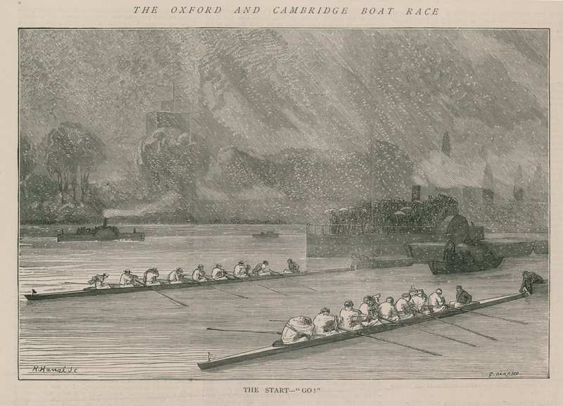 Das Oxford und Cambridge Bootsrennen von English School