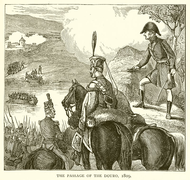 Der Übergang über den Douro, 1809 von English School
