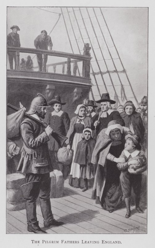 Die Pilgerväter verlassen England von English School