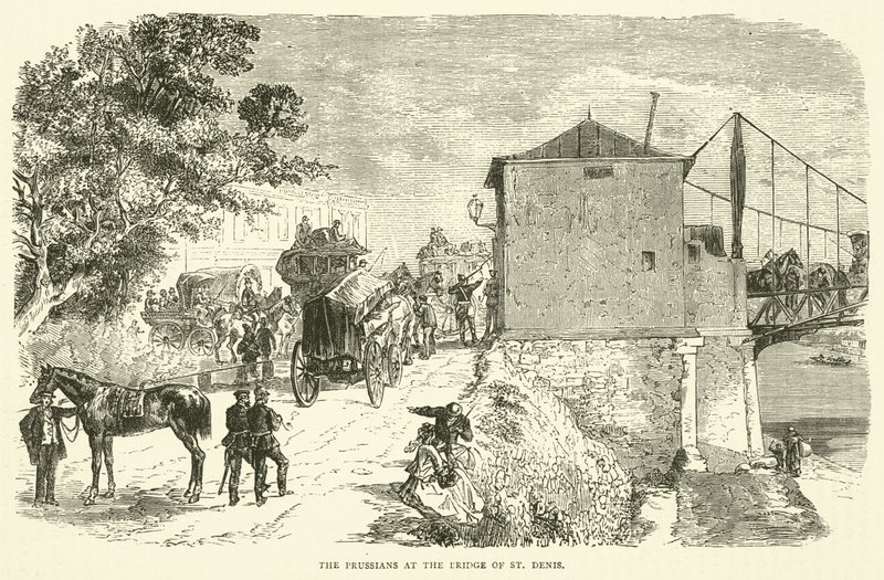 Die Preußen an der Brücke von St. Denis, Januar 1871 von English School