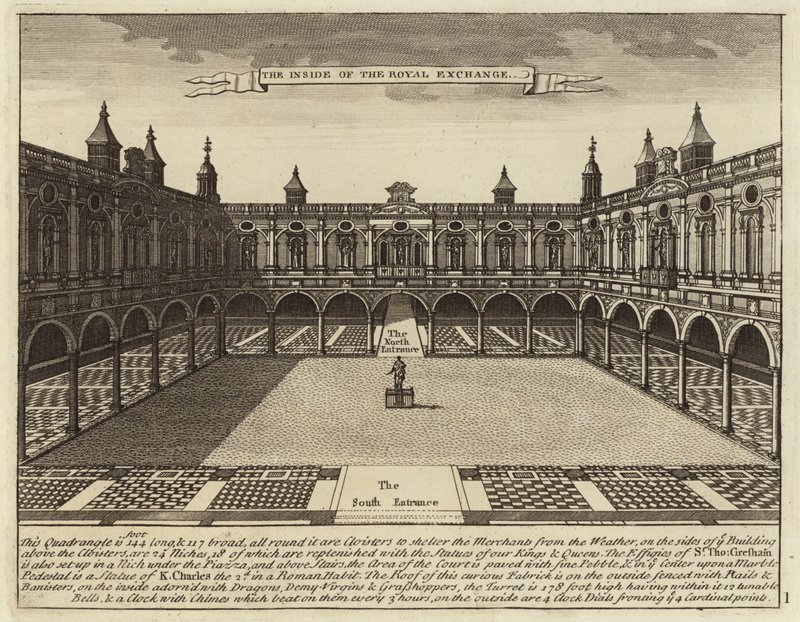 Der Innenhof der Royal Exchange von English School