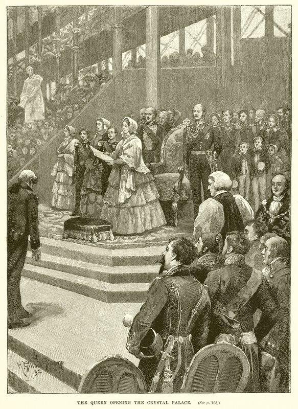 Die Königin eröffnet den Kristallpalast von English School
