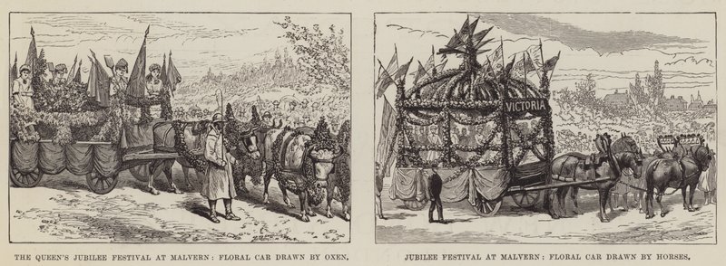 Das Jubiläumsfest der Königin in Malvern (Gravur) von English School
