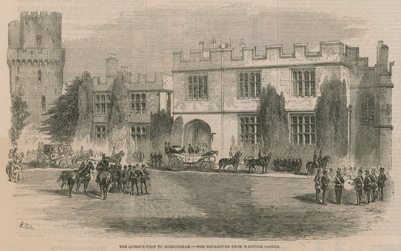 Der Besuch der Königin in Birmingham - die Abreise vom Warwick Castle von English School