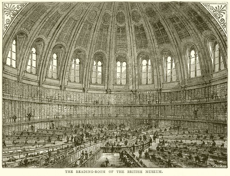 Der Lesesaal des British Museum von English School