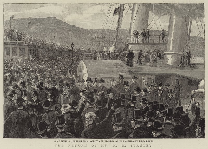 Die Rückkehr von Herrn H M Stanley (Gravur) von English School
