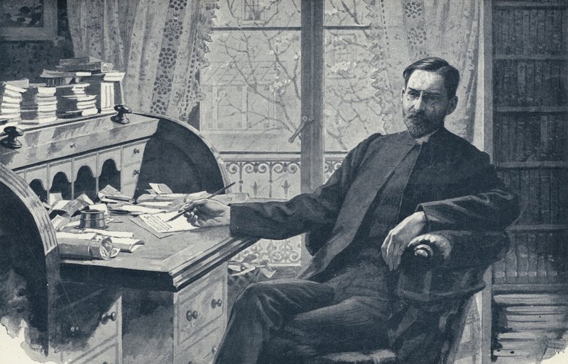 Der Reverend Hugh Price Hughes in seinem Arbeitszimmer (Litho) von English School