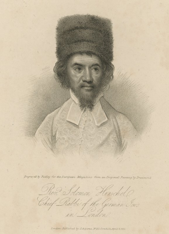 Der Reverend Solomon Hirschel, Oberrabbiner der deutschen Herbergen in London von English School