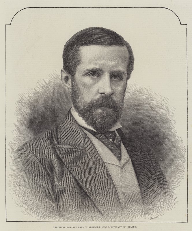 Der ehrenwerte Earl of Aberdeen, Lord Lieutenant von Irland (Stich) von English School