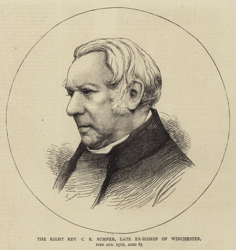 Der rechte Reverend C R Sumner, ehemaliger Bischof von Winchester (Stich) von English School