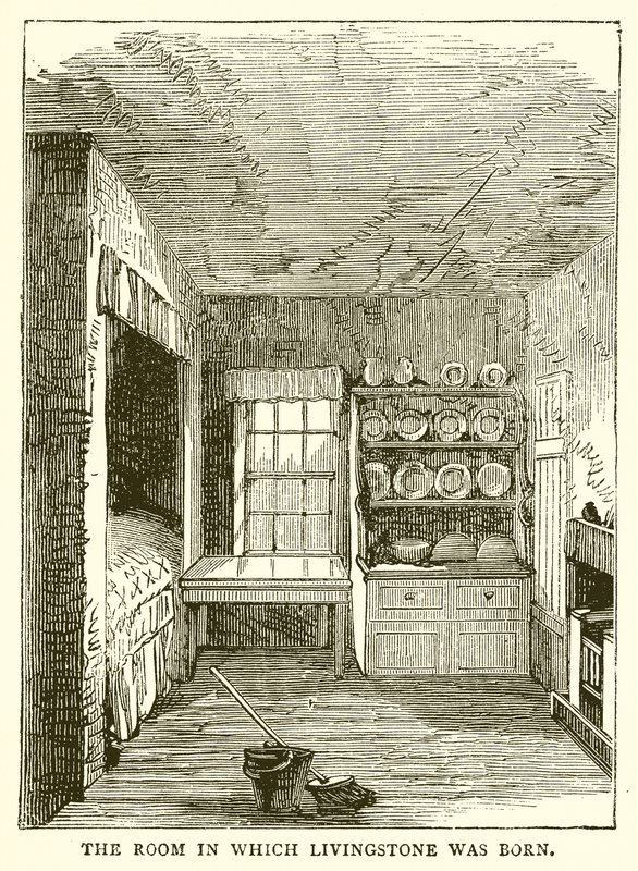 Das Zimmer, in dem Livingstone geboren wurde von English School