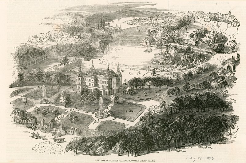 Die Royal Surrey Gardens (Surrey Zoological Gardens), London von English School