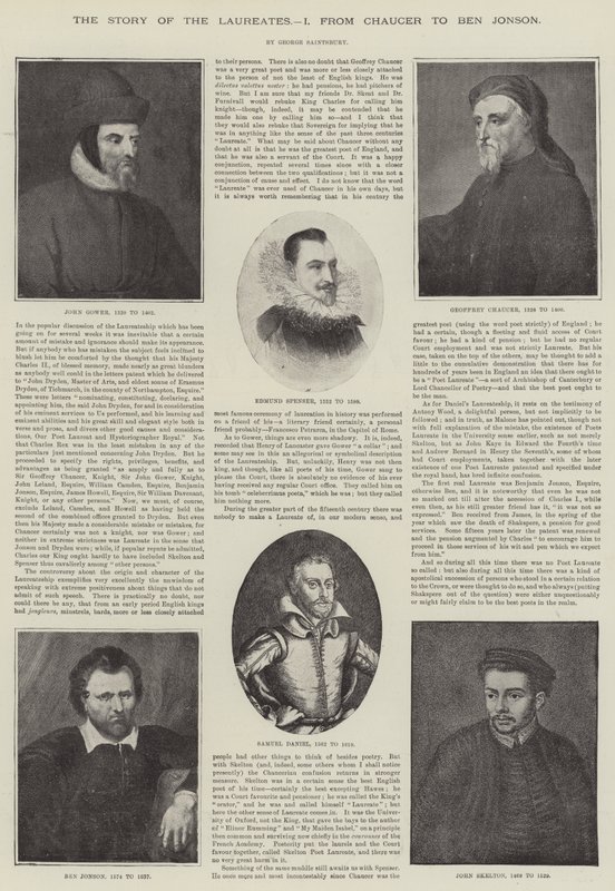 Die Geschichte der Laureaten, von Chaucer bis Ben Jonson von English School