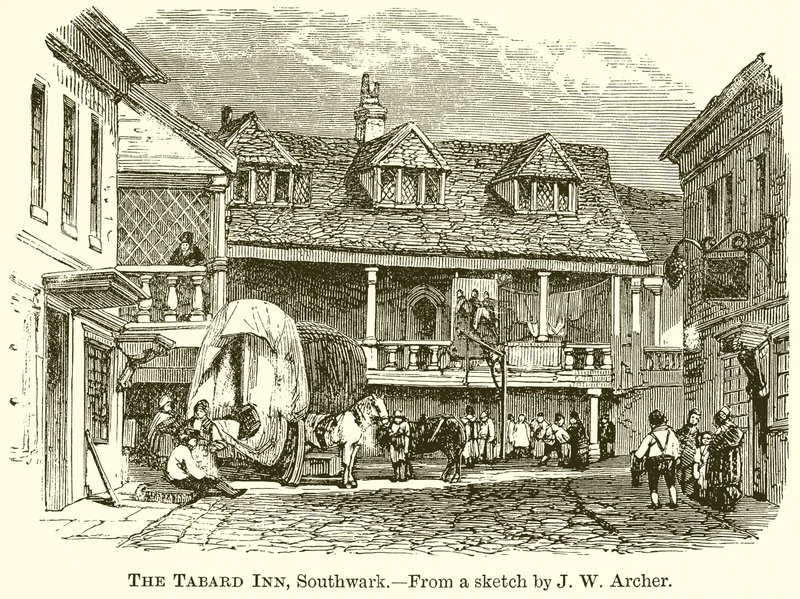 Das Tabard Inn, Southwark von English School