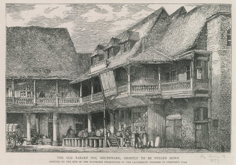 Das Tabard Inn, Southwark von English School