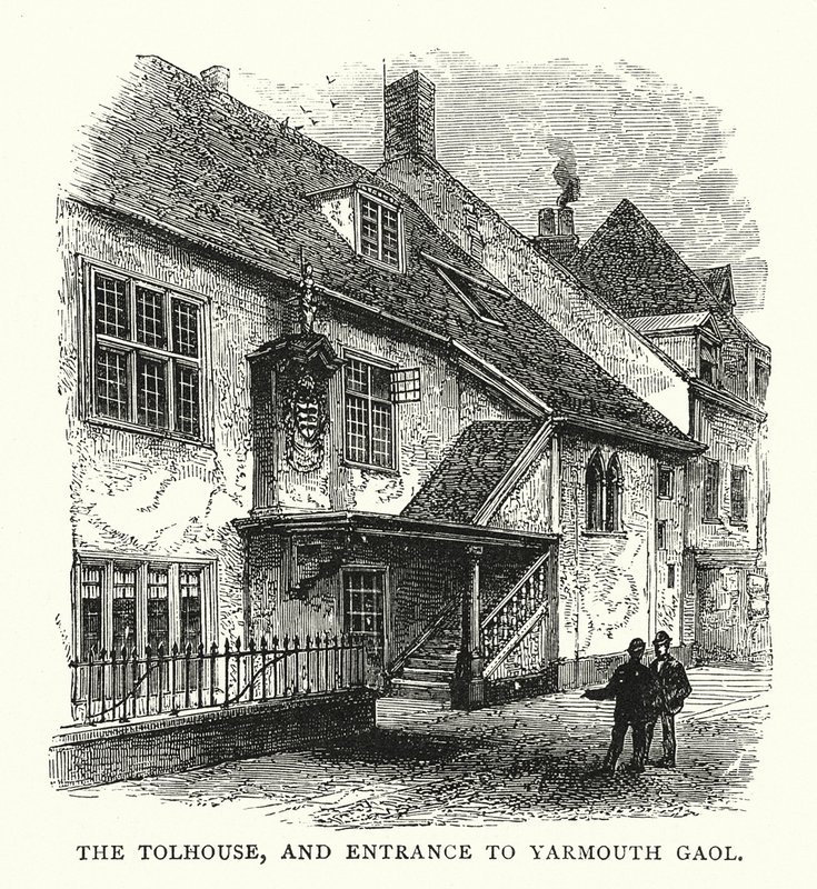 Das Tolhouse und der Eingang zum Gefängnis von Yarmouth von English School