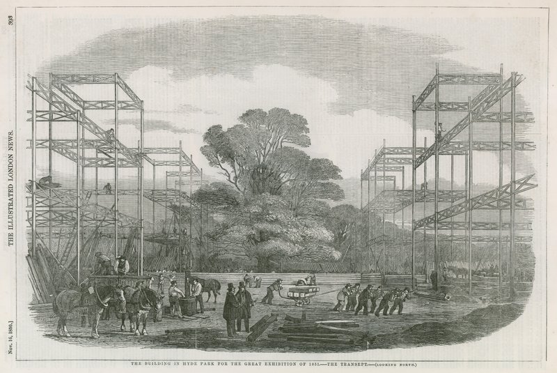 Das Gebäude im Hyde Park, London, für die Große Ausstellung von 1851 von English School
