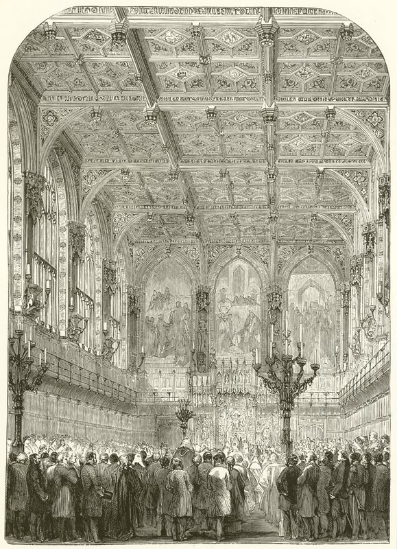 Das Innere des House of Lords von English School